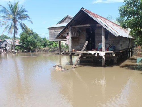 Xa lu dot ngot, nha dan bi ngap sau hinh anh