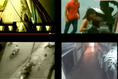 Clip khu pho camera ‘duoi' cuop hinh anh