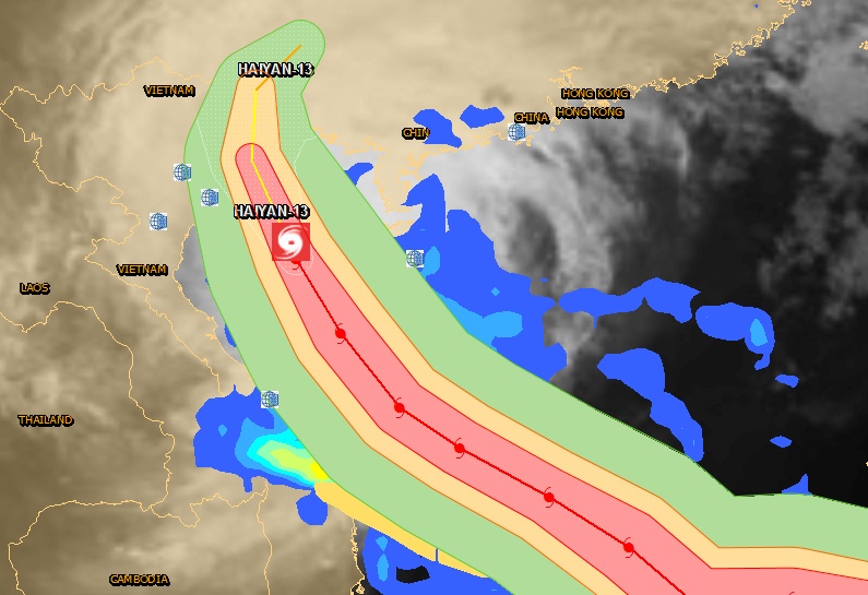 Ap thap moi xuat hien, tam bao Haiyan do bo vao Hai Phong hinh anh