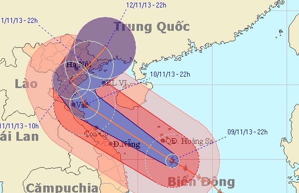 Sieu bao Haiyan tien ra Bac, giat cap 14 hinh anh