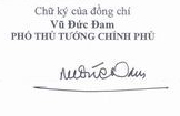 Gioi thieu chuc danh, chu ky cua Pho Thu tuong Vu Duc Dam hinh anh