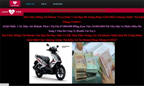 Xuat hien website lua dao trung Air Blade Thai Lan hinh anh