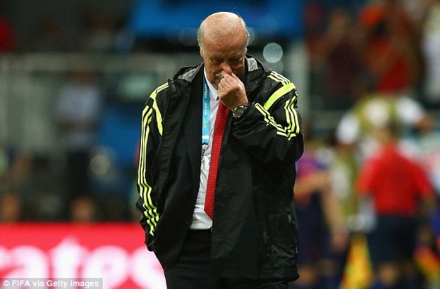 Sự thất vọng của Del Bosque. Ảnh: Getty Images.
