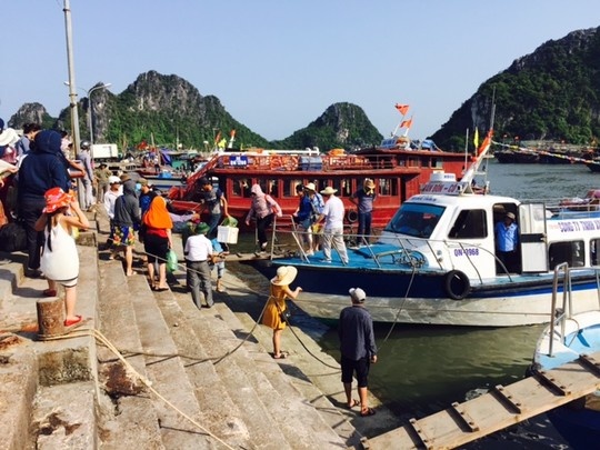 546 khach du lich mac ket tren dao Co To vi bao hinh anh