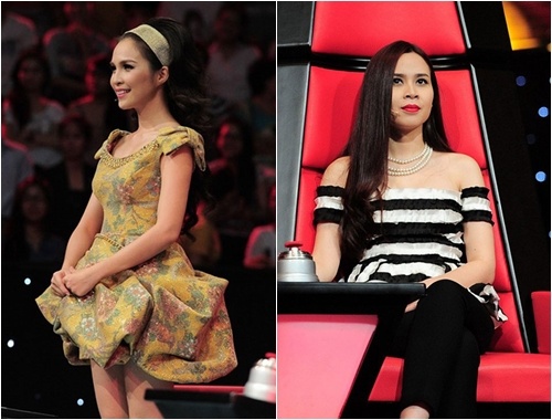 Phong cach thoi trang cau ky cua 2 HLV nu The Voice Kids hinh anh