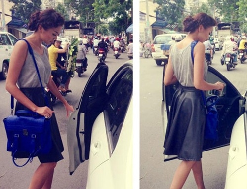 Ngam chiec tui xach 'cuc cung' cua Thanh Hang hinh anh