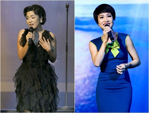 My Linh, Uyen Linh hoi ngo tren san khau Bon mua hinh anh