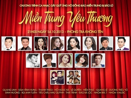 Ha Ho, Le Quyen to chuc dem nhac giup dong bao mien Trung hinh anh