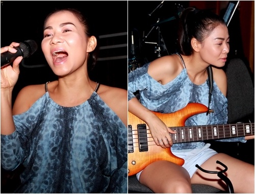 Thu Minh nhan mat, gan giong tap hat hinh anh