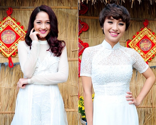 Bao Anh, Tieu Chau Nhu Quynh diu dang trong ao dai trang hinh anh