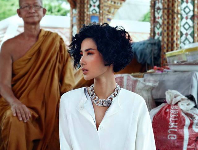 Hoang Thuy len tieng ve buc anh chup o Thai gay tranh cai hinh anh