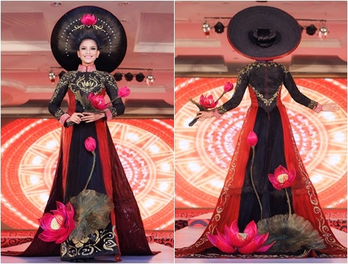 Truong Thi May dien ao dai lam bang toc hinh anh