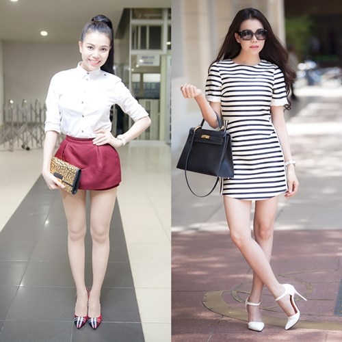 Trà Ngọc Hằng cũng may mắn có được đôi chân đẹp đáng ngưỡng mộ.