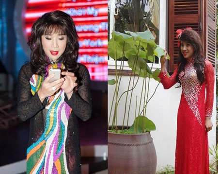 Anh diện áo dài xinh đẹp và yểu điệu không kém các thiếu nữ.