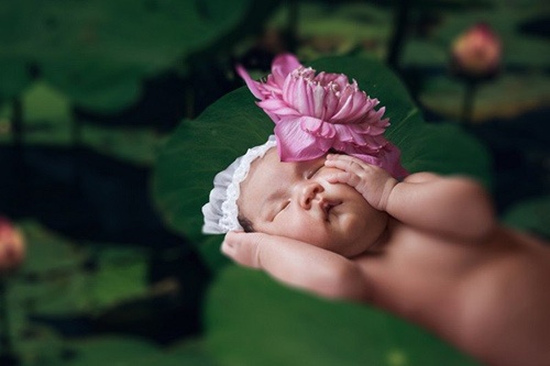 Bé Cherry khi mới sinh chỉ nặng khoảng 2,9kg. Tuy nhiên, bé càng lớn càng bụ bẫm và đáng yêu