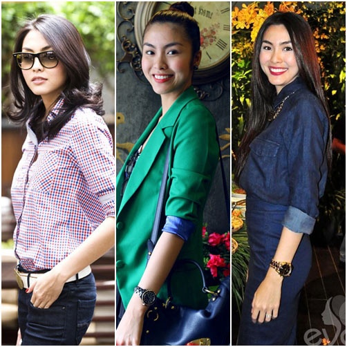 Stylist riêng của Hà Tăng phân tích rằng góc mặt bên phải của cô không cân với góc mặt bên trái, mắt bên trái  cũng đẹp hơn, góc mặt bên trái cũng đẹp hơn nên Hà Tăng luôn xoay người sang bên trái mỗi khi chụp hình