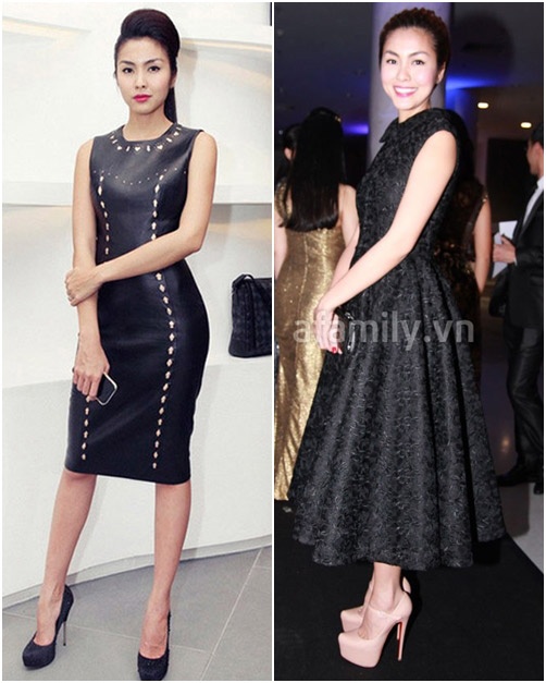 Khi không cầm túi xách trên tay, Hà Tăng thường đặt bàn tay này lên cánh tay kia để đôi tay bớt 