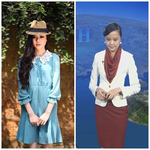 Cô gái thời tiết Ngọc Bích cũng là gương mặt quen thuộc trong các bản tin của VTV.  