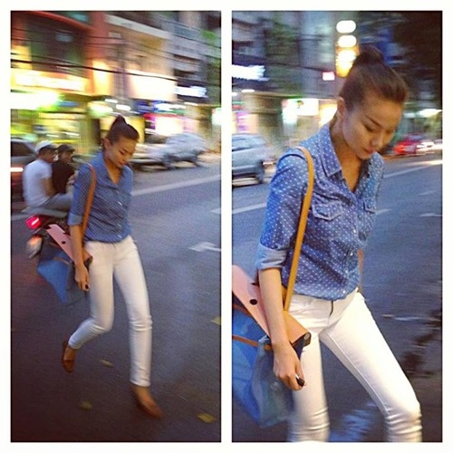 Một mẫu túi Hermes dòng big size mà Thanh Hằng yêu thích.