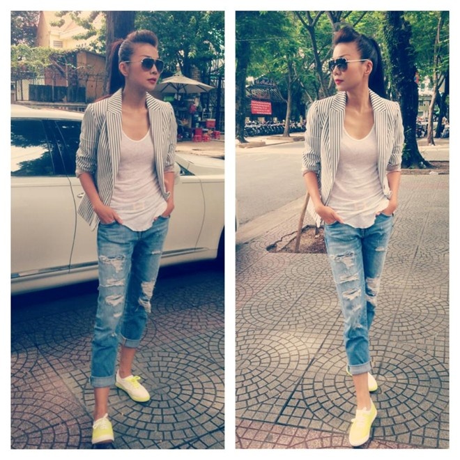 Thời trang là một trong những niềm đam mê hàng đầu của cô.