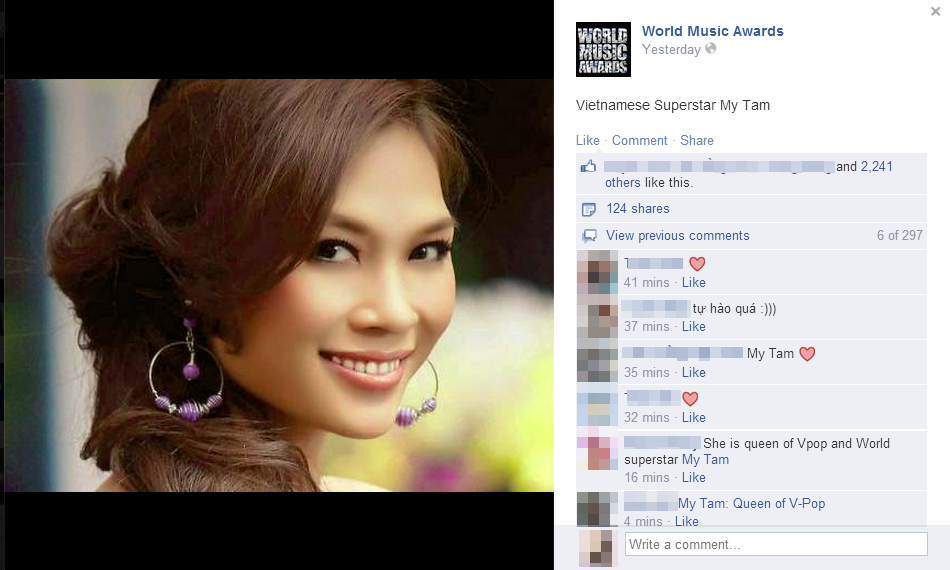 My Tam duoc BTC giai thuong am nhac quoc te goi la sieu sao hinh anh