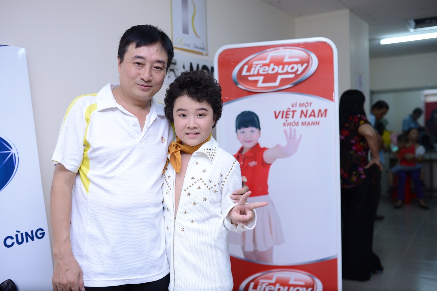 Bố là người đồng hành cùng Hoàng Anh từ những ngày đầu tiên tham gia cuộc thi.