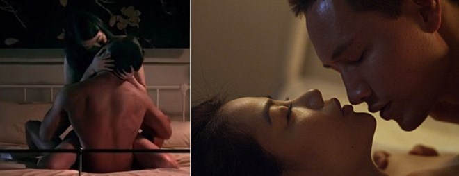 Một số cảnh nóng của hai diễn viên Trương Ngọc Ánh và Kim Lý trong phim “Hương Ga”.