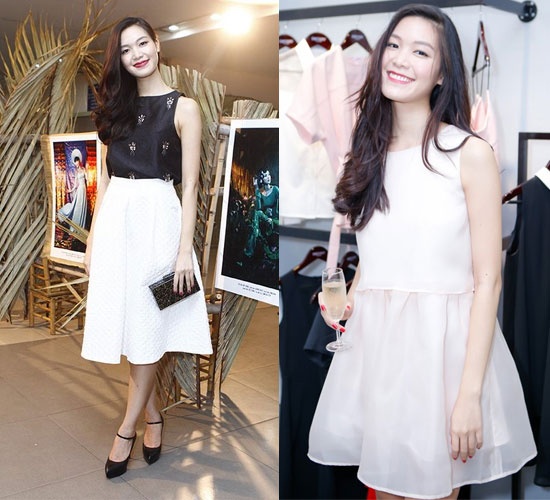 Hiện nay Thùy Dung thường ưu ái những dáng váy đơn giản  mà tinh tế và sang trọng.