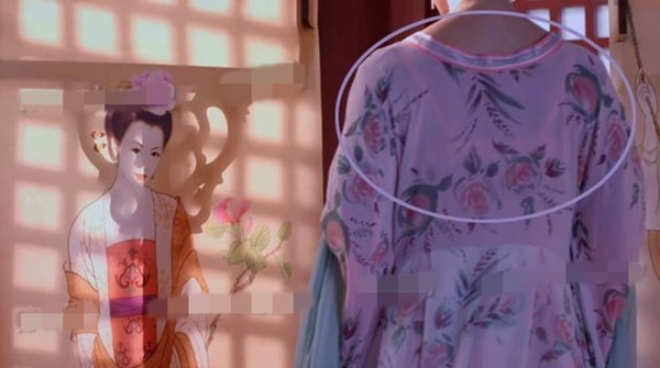 Vì áo của nhân vật quá mỏng làm lộ ra việc cô nàng mặc áo lót màu hồng.