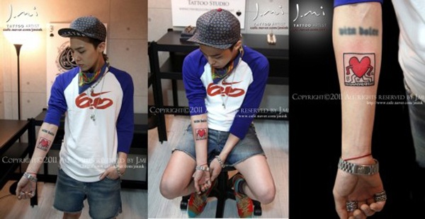Hình xăm của G-Dragon.