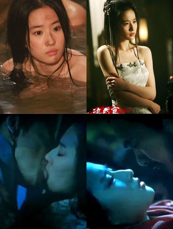 Tuy nhiên những năm trở lại đây, Lưu Diệc Phi đang nỗ lực hết mình để khán giả có cái nhìn khác về mình. Không chỉ cố gắng cải thiện khả năng diễn xuất, người đẹp còn không ngại những cảnh quay gợi cảm. 