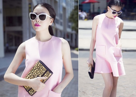 Sao Viet xinh tuoi va pha cach voi vay ha eo hinh anh
