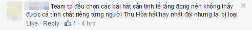 Khán giả bày tỏ sự tiếc nuối khi Thu Phương loại Thu Hòa.