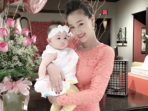 Maya khoe con gai 6 thang tuoi dang yeu o My hinh anh