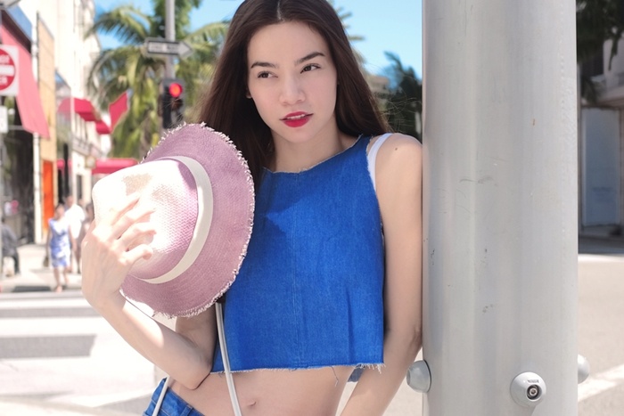 Ho Ngoc Ha khoe eo thon, chan dai truoc ngay gap Tyra hinh anh