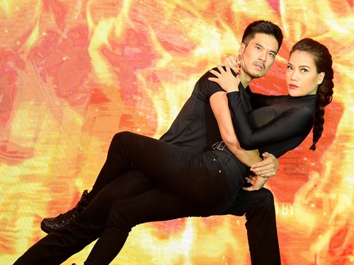 Truong Ngoc Anh tro tai danh vo trong buoi ra mat phim hinh anh