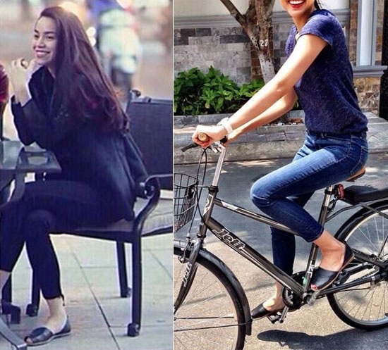 Hà Hồ và Hà Tăng rất nhiều lần có chung sở thích về phụ kiện. Đôi giày bệt hiệu  Zaza này đều được lòng hai mỹ nhân.