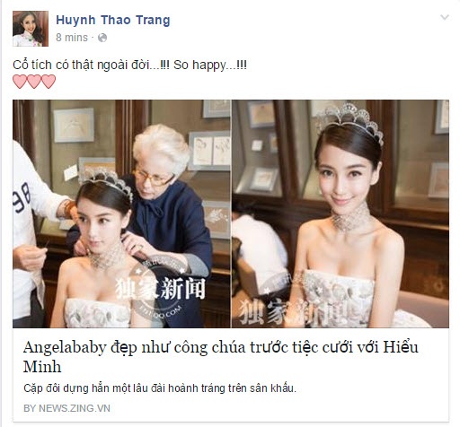 Sao Viet nguong mo dam cuoi cua Huynh Hieu Minh - Angelababy hinh anh