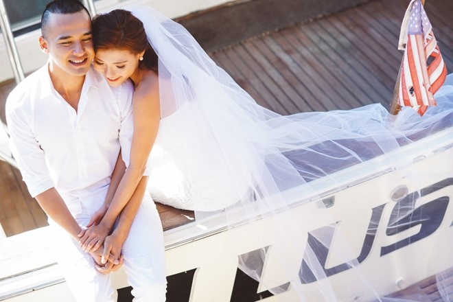 Luong The Thanh khong thich Thuy Diem mac ho,  dam cuoi Luong The Thanh va Thuy Diem,  Luong The Thanh Thuy Diem anh 2