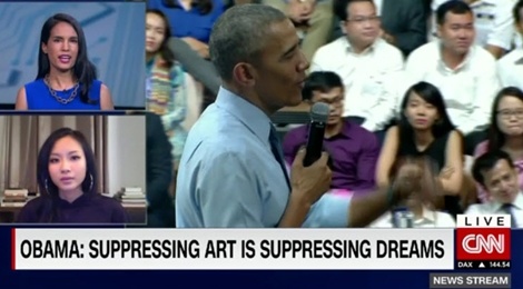 Phong vien CNN de nghi Suboi cham diem man beatbox cua Obama hinh anh