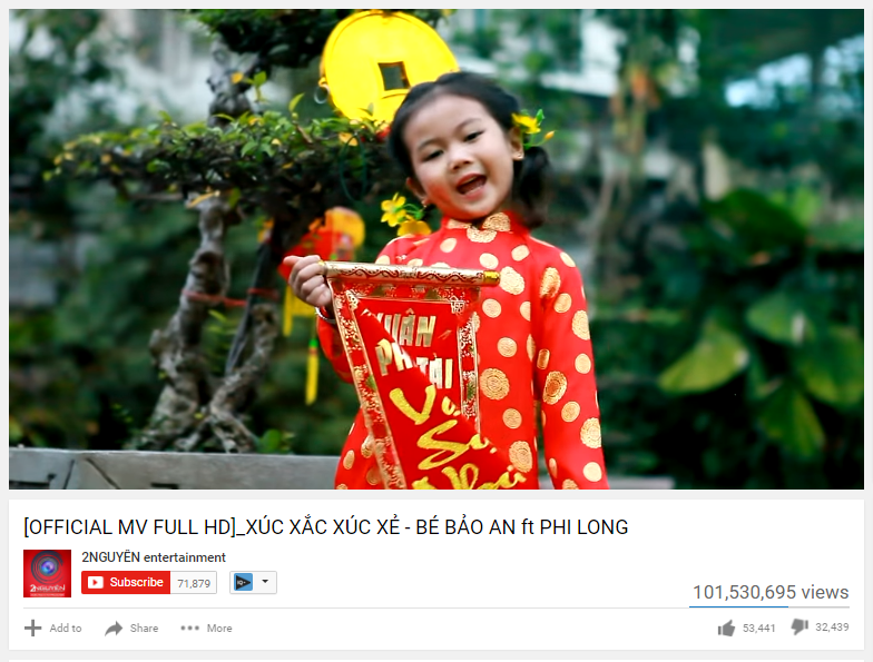 Bao An pha ky luc 100 trieu view cua Youtube anh 1