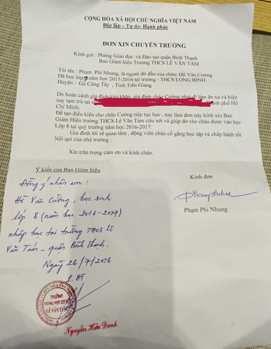 Ho Van Cuong chuyen truong anh 1