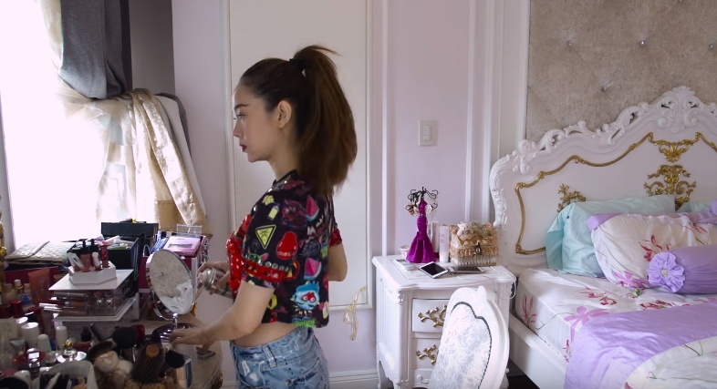 Minh Hang khoe phong ngu hoanh trang anh 3