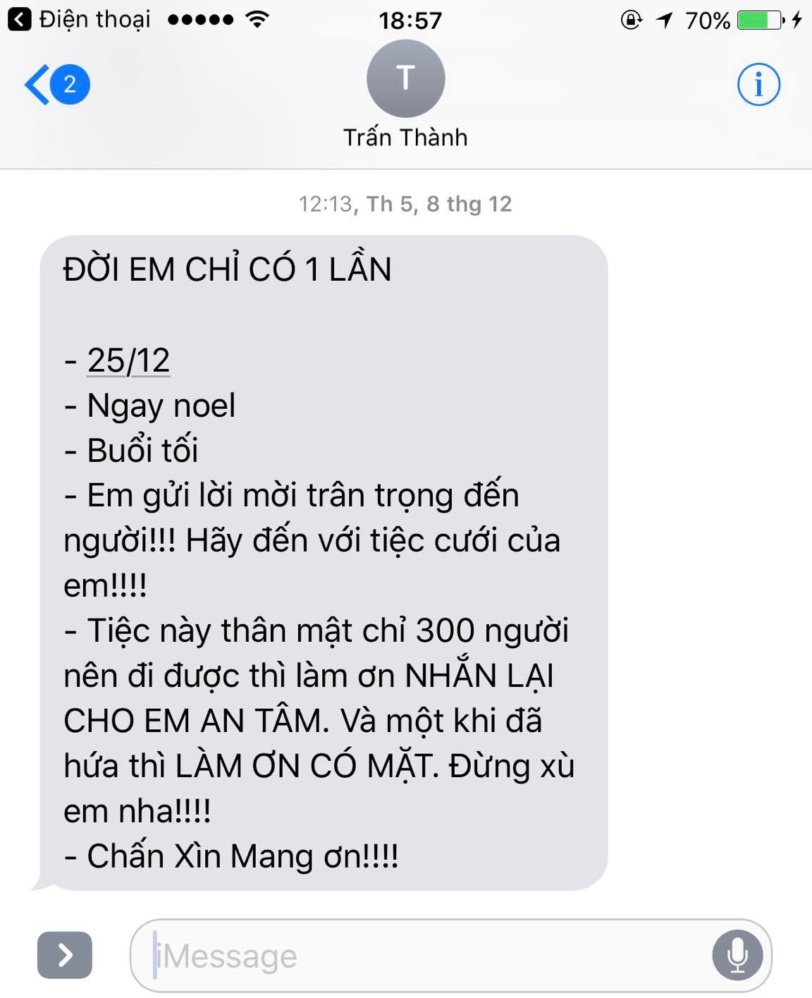 Tran Thanh chi moi 300 khach cho tiec cuoi voi Hari Won anh 1