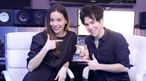 Ho Ngoc Ha sang My gap nha san xuat cua Lady Gaga hinh anh