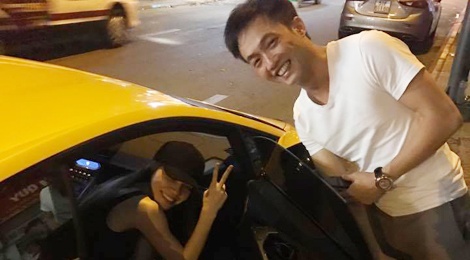 Ho Ngoc Ha vui ve di an dem cung Cuong Do La hinh anh