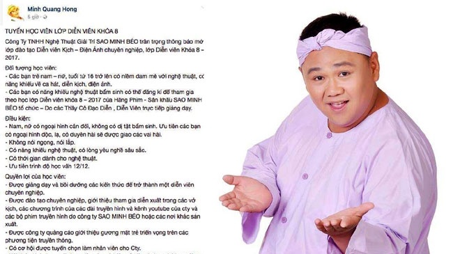 Minh Beo bi phan doi khi tuyen sinh dao tao dien vien hinh anh
