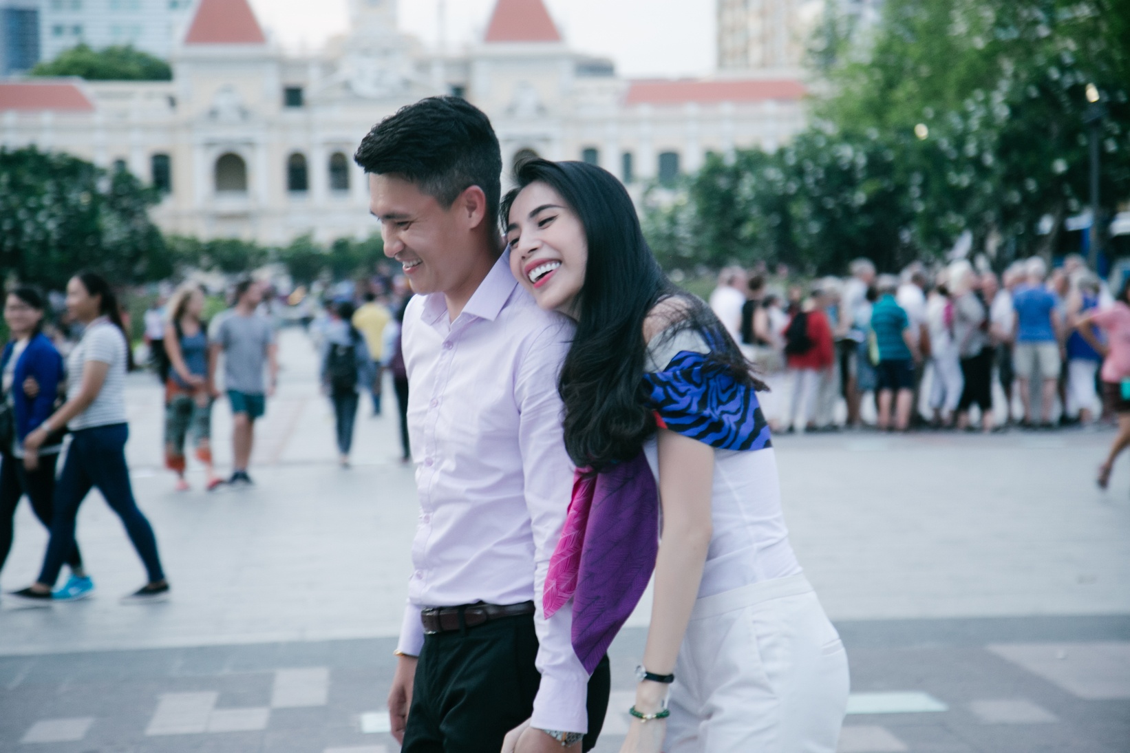 Cong Vinh - Thuy Tien quay hinh cho kenh ESPN anh 7