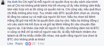 Minh Hang to Ho Ngoc Ha chen ep o The Face anh 2