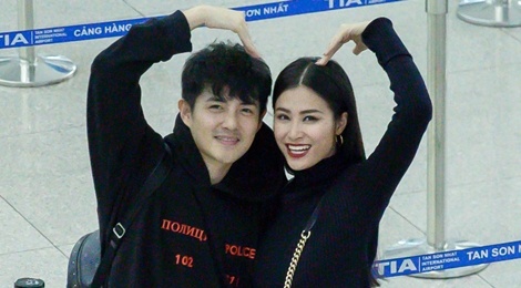 Dong Nhi, Ong Cao Thang sang Han du Asia Song Festival luc nua dem hinh anh